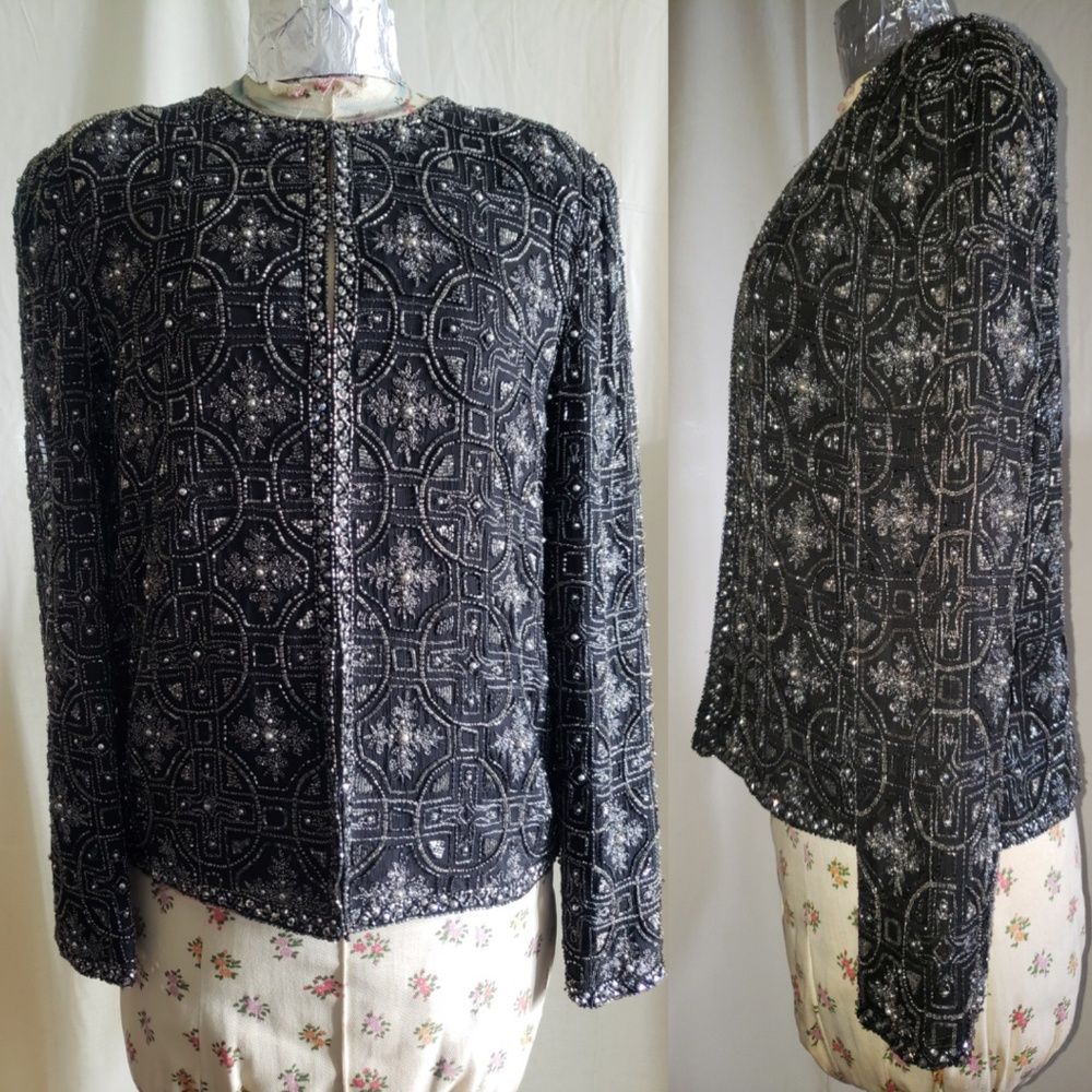 Partridge In A Pare Tree Formal Beaded Jacket - image 1